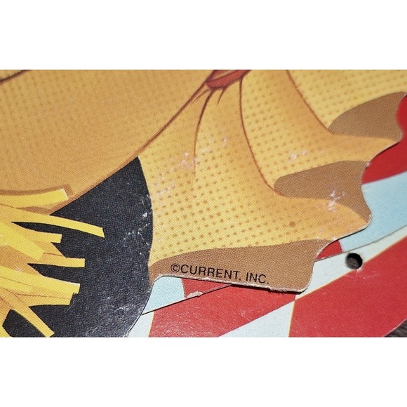 Vtg Current Jointed Scarecrow Halloween Fall Die Cut 32 Inch - Picture 7 of 8